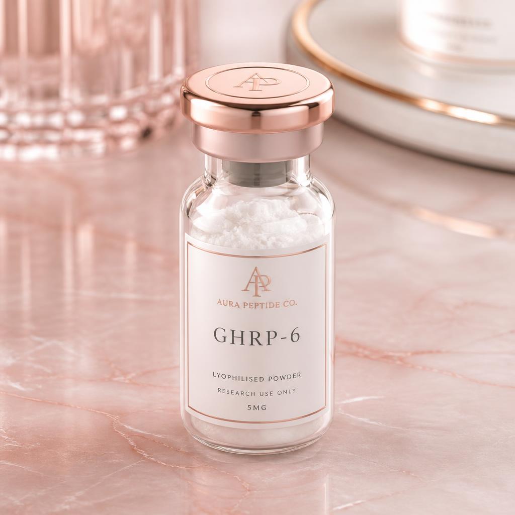 GHRP-6 10mg research peptide vial