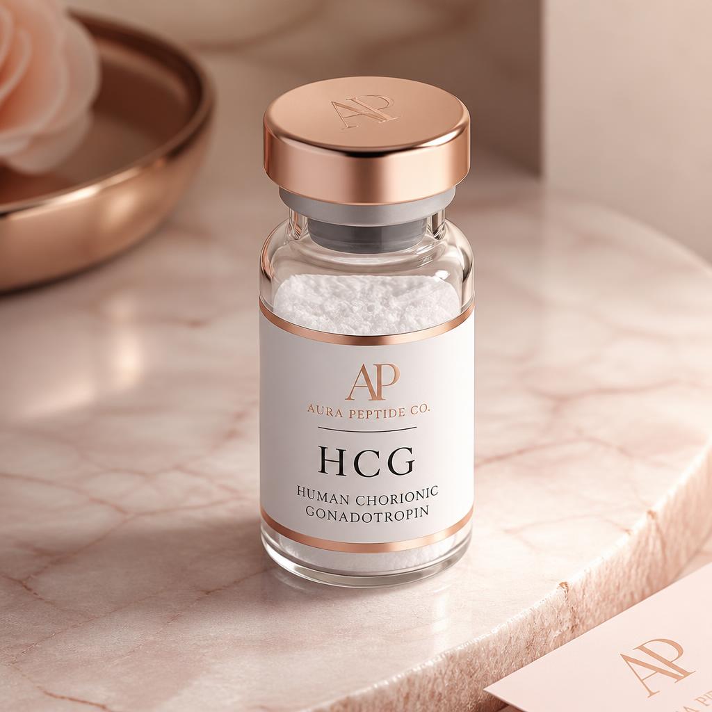 HCG research peptide vial