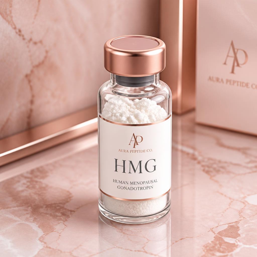 HMG 75IU research peptide vial