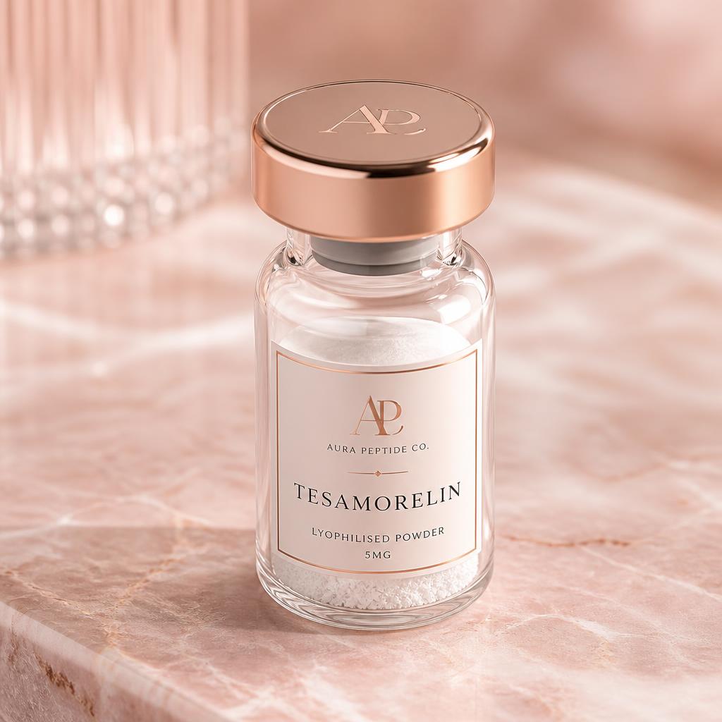 TESAMORELIN research peptide vial